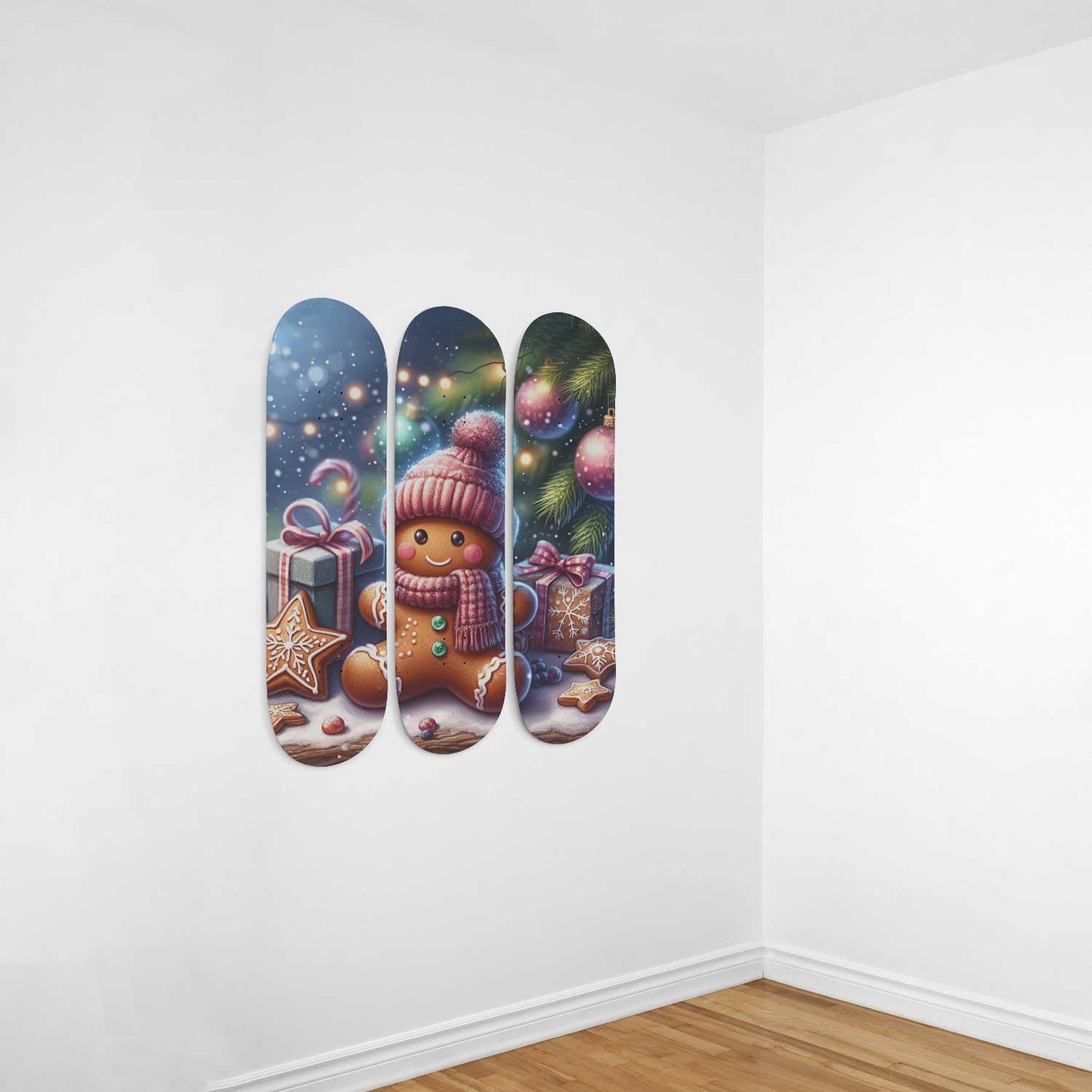 Gingerbread 3-Deck Skateboard Wall Art