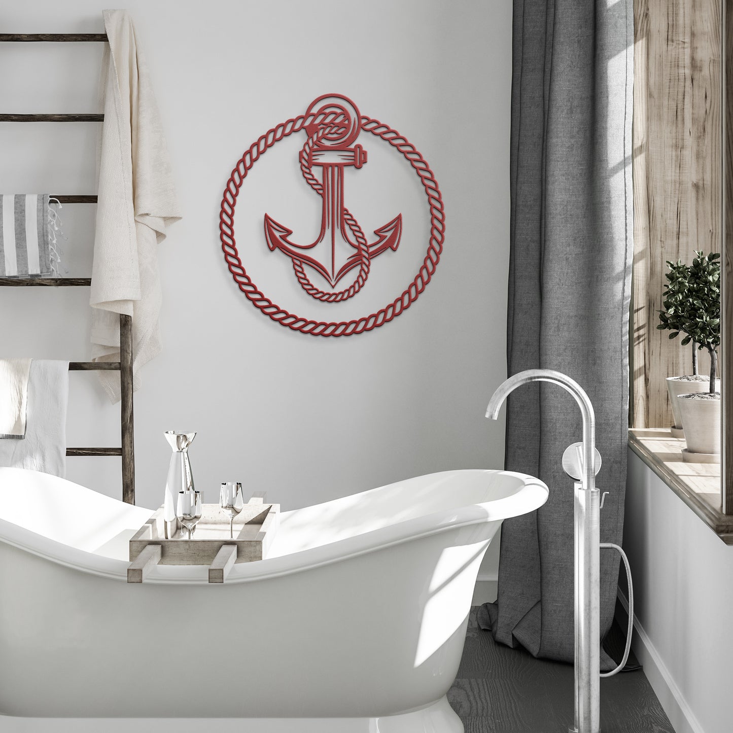 Great Navy Anchor Metal Wall Art