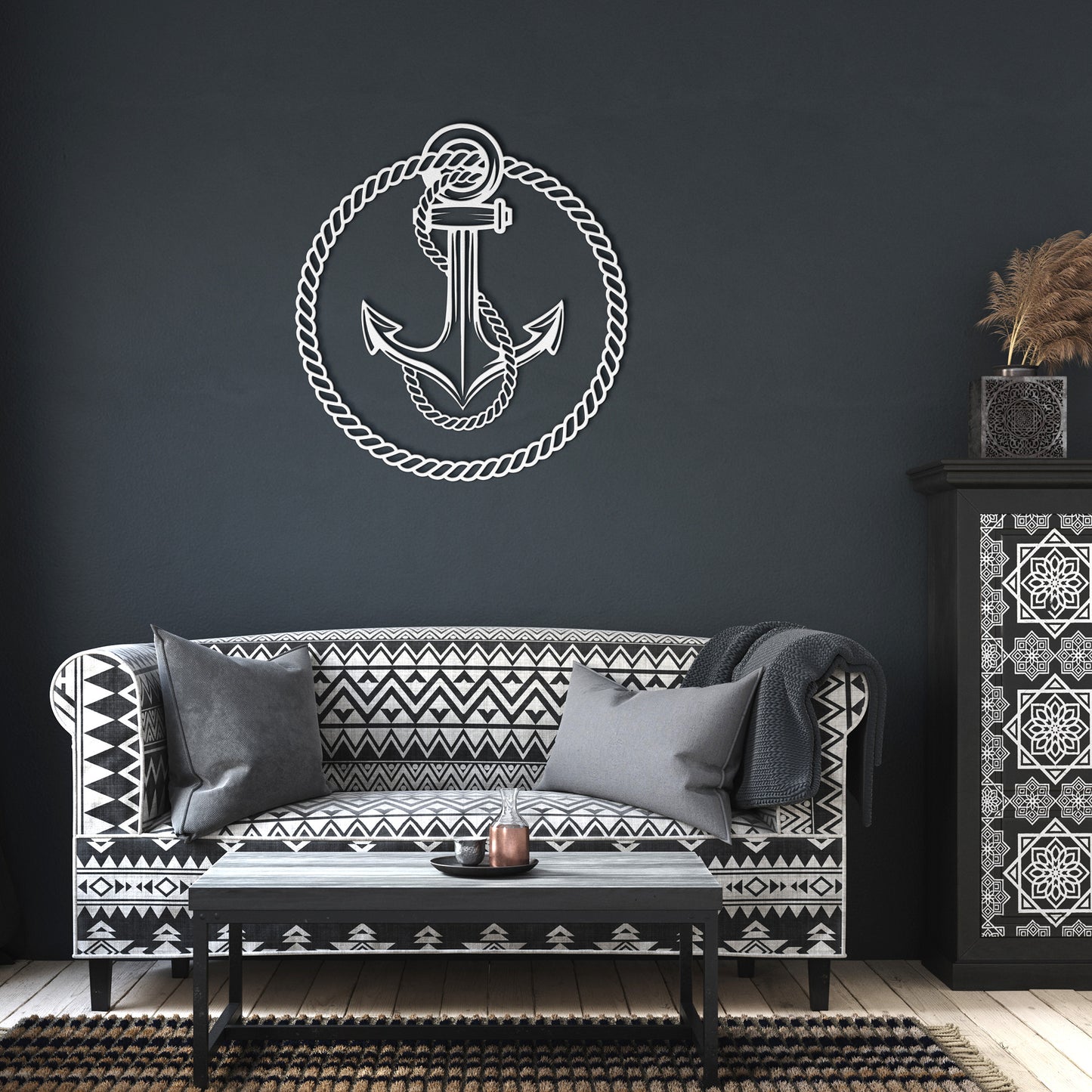 Great Navy Anchor Metal Wall Art