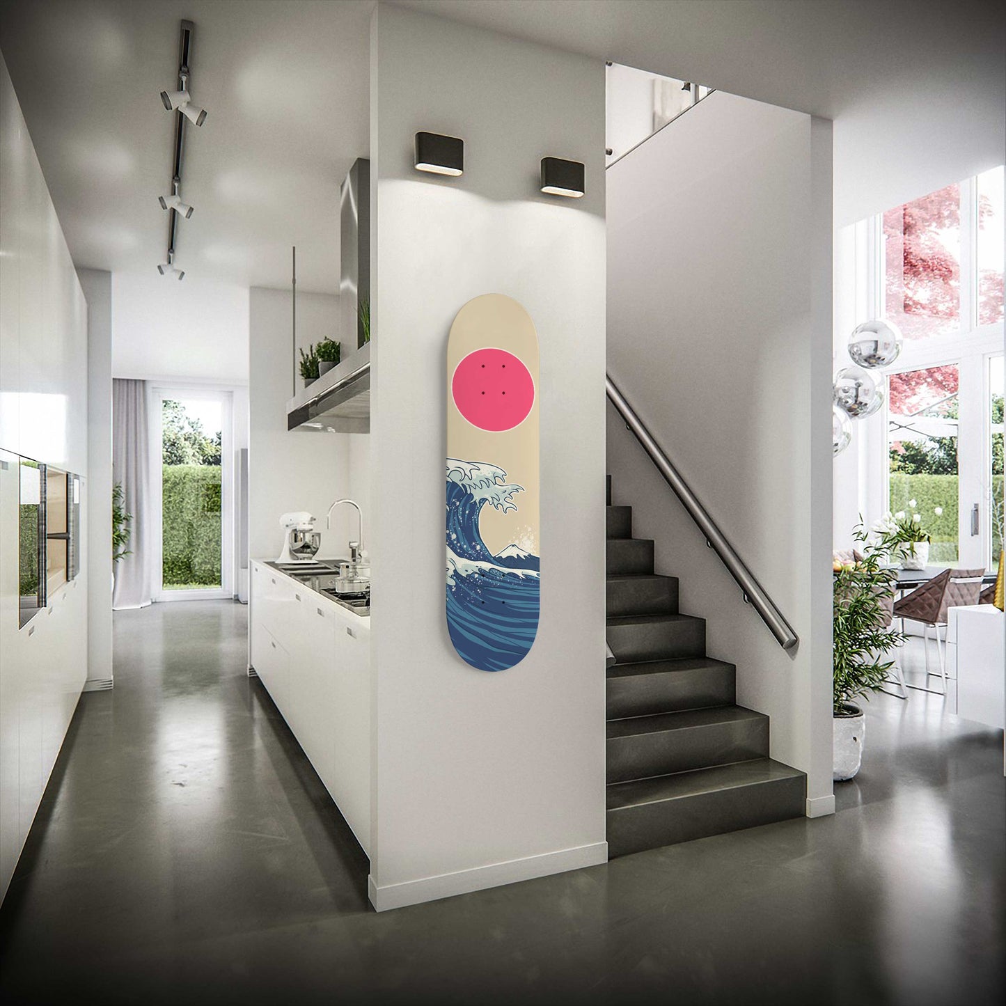 Japanese Waves Skateboard Wall Art