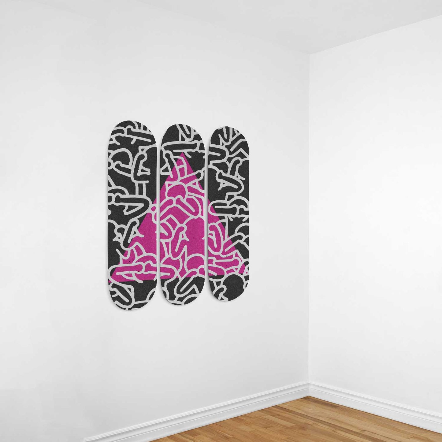 Keith Haring Silence #1.0 3 Deck Skateboard Wall Art - Iconic Street Art Decor