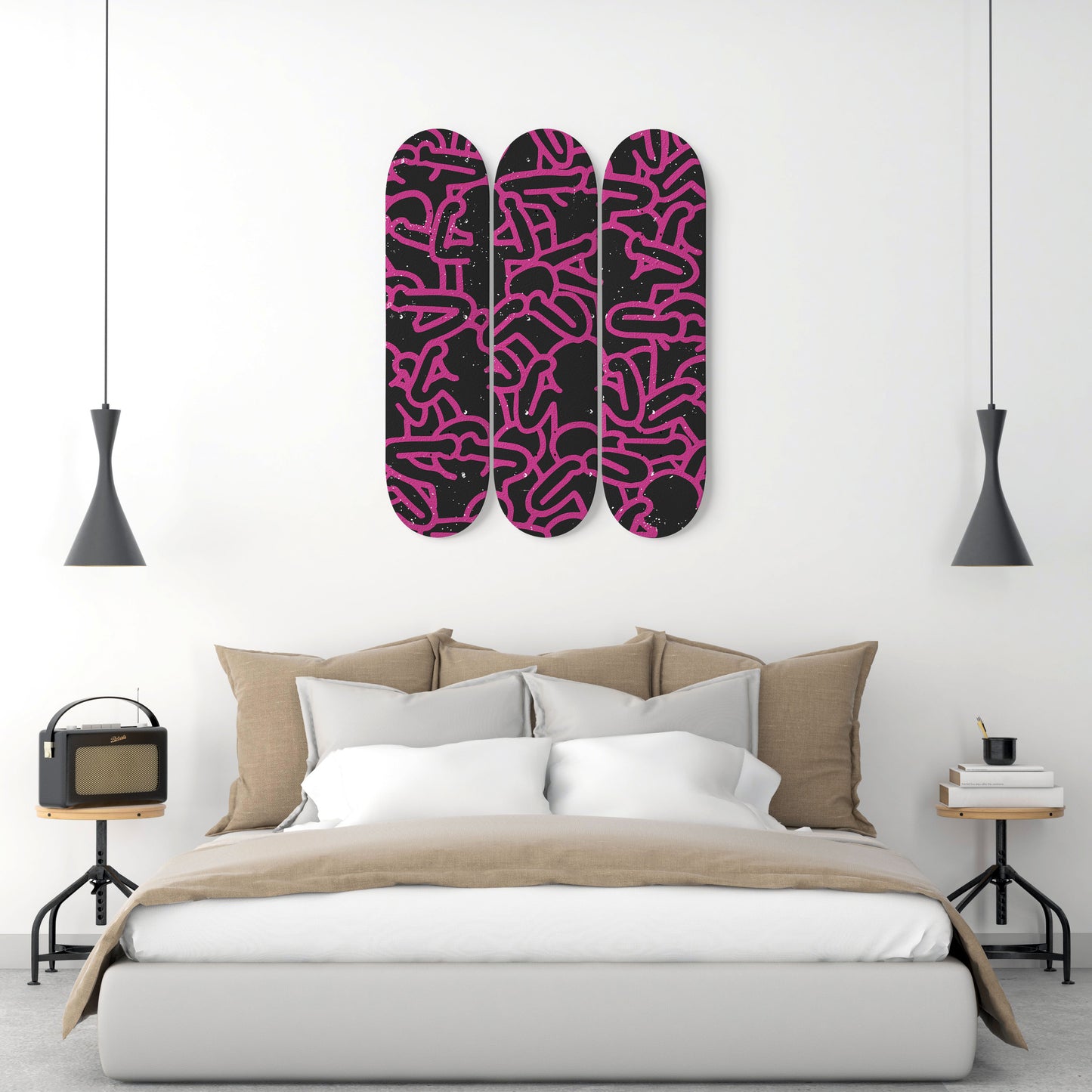 Keith Haring Silence #3.0 3 Deck Skateboard Wall Art - Iconic Street Art Decor