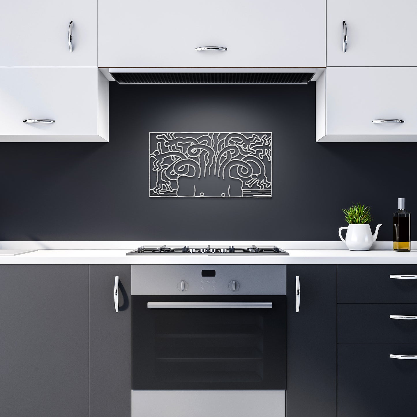 Keith Haring Medusa Head Metal Wall Art
