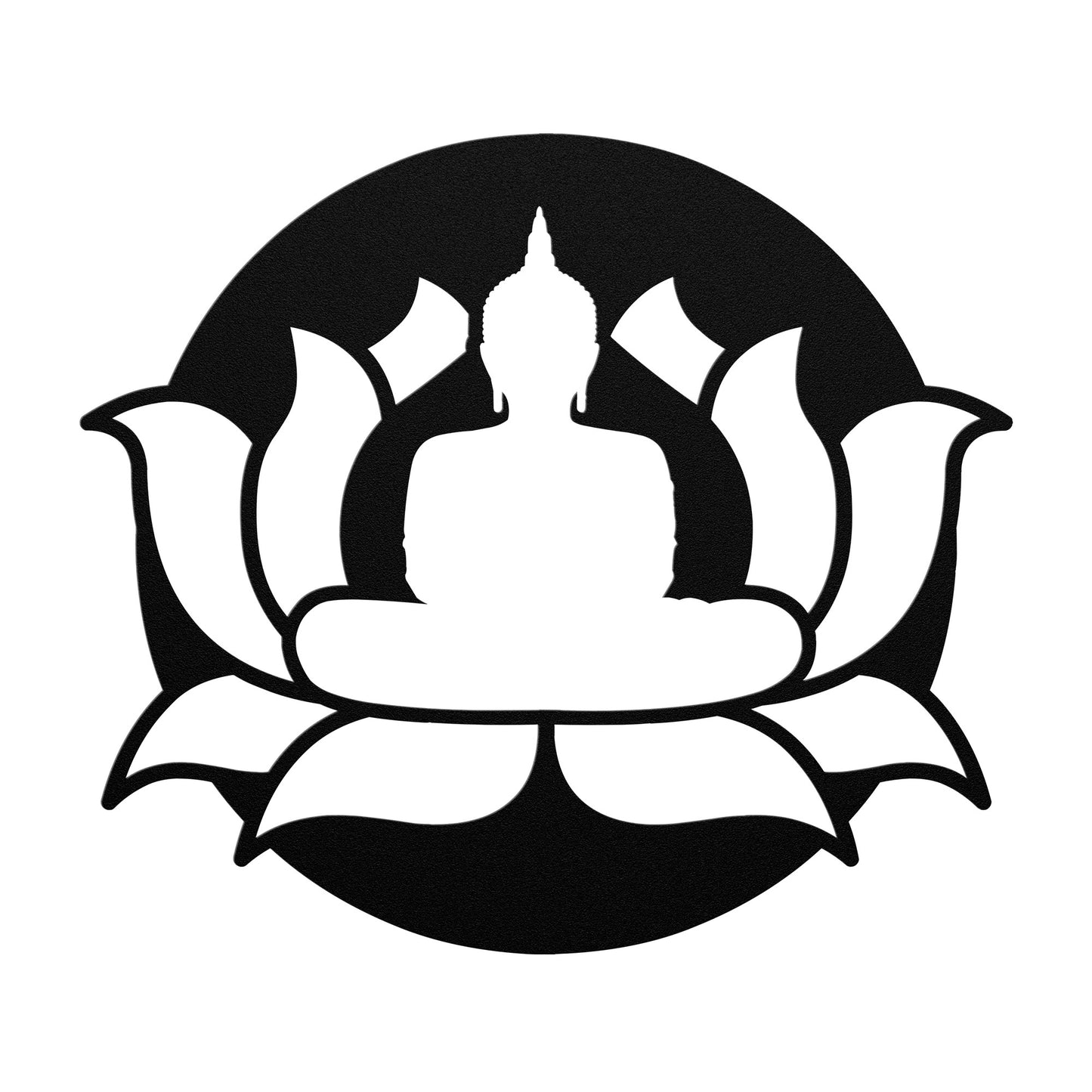 Lotus Buddha Meditate Metal Wall Art