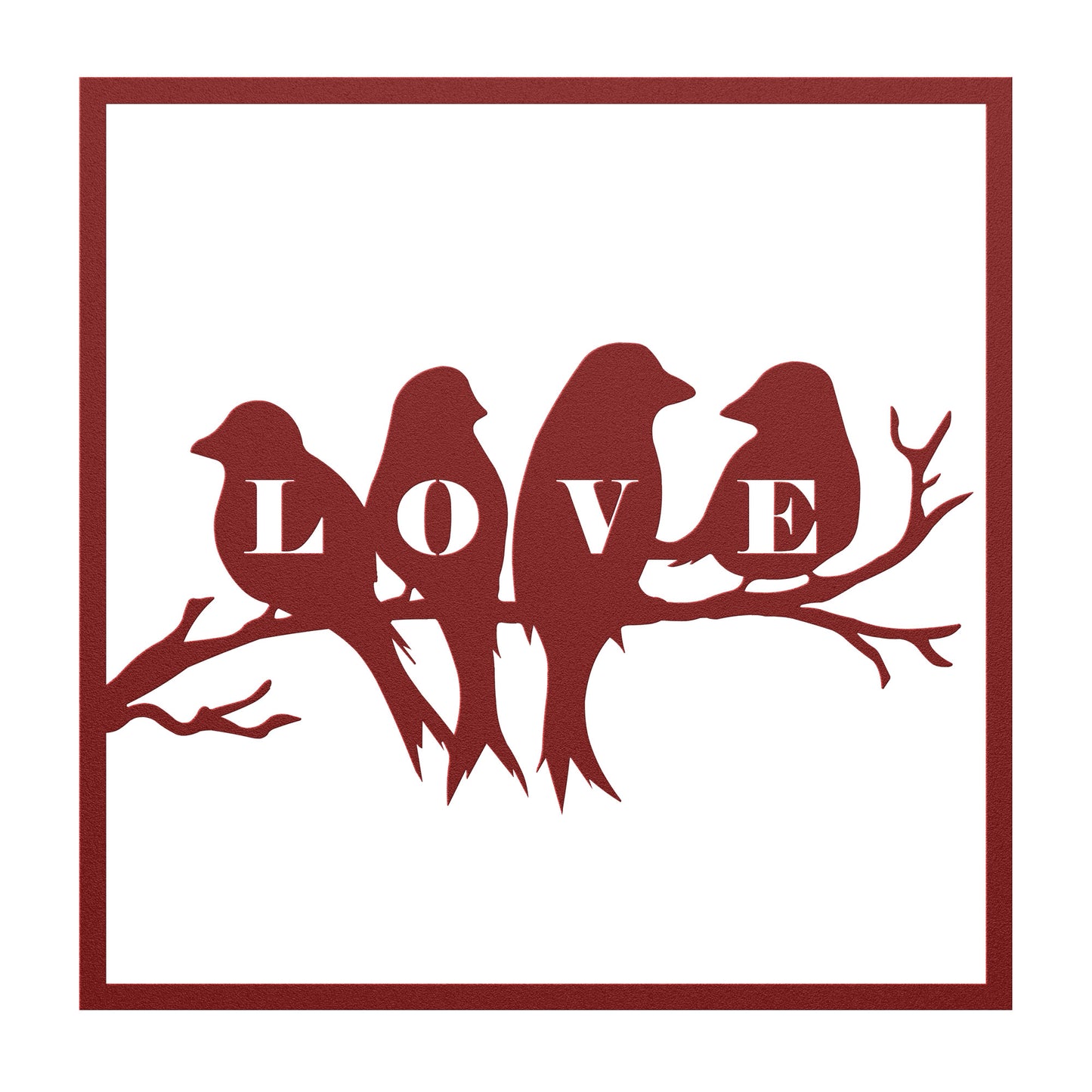 Love Birds Metal Wall Art