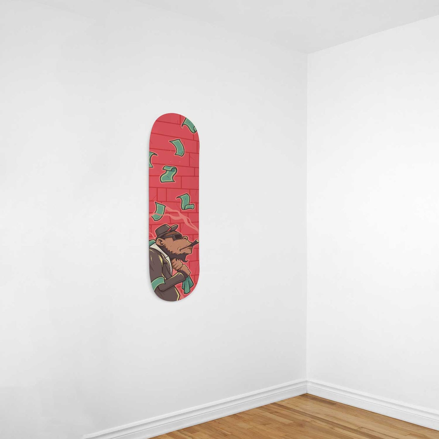 Money Hustle Skateboard Wall Art