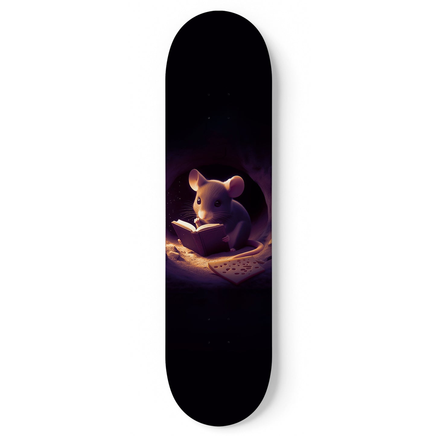 Mouse Reading Book #4.0 1-Deck Skateboard Wall Art