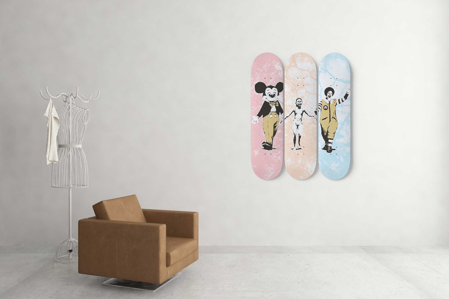 Banksy Napalm 3 Deck Skateboard Wall Art: Masterpiece,Beautiful Design