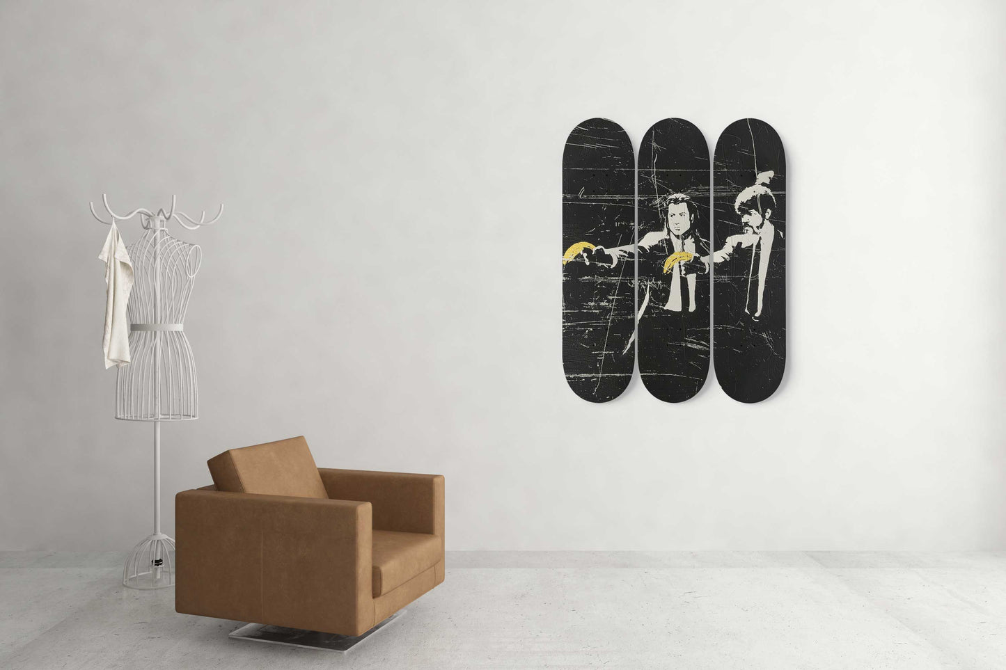 Banksy Pulp Fiction 3 Deck Skateboard Wall Art: Masterpiece,Beautiful Design