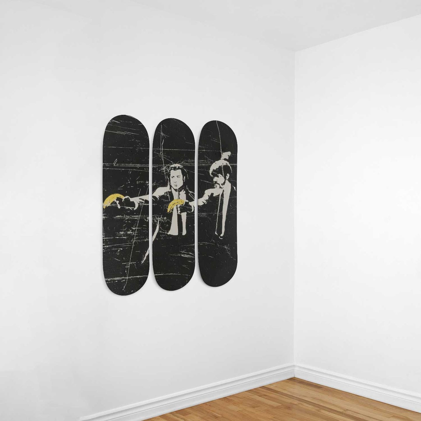 Banksy Pulp Fiction 3 Deck Skateboard Wall Art: Masterpiece,Beautiful Design