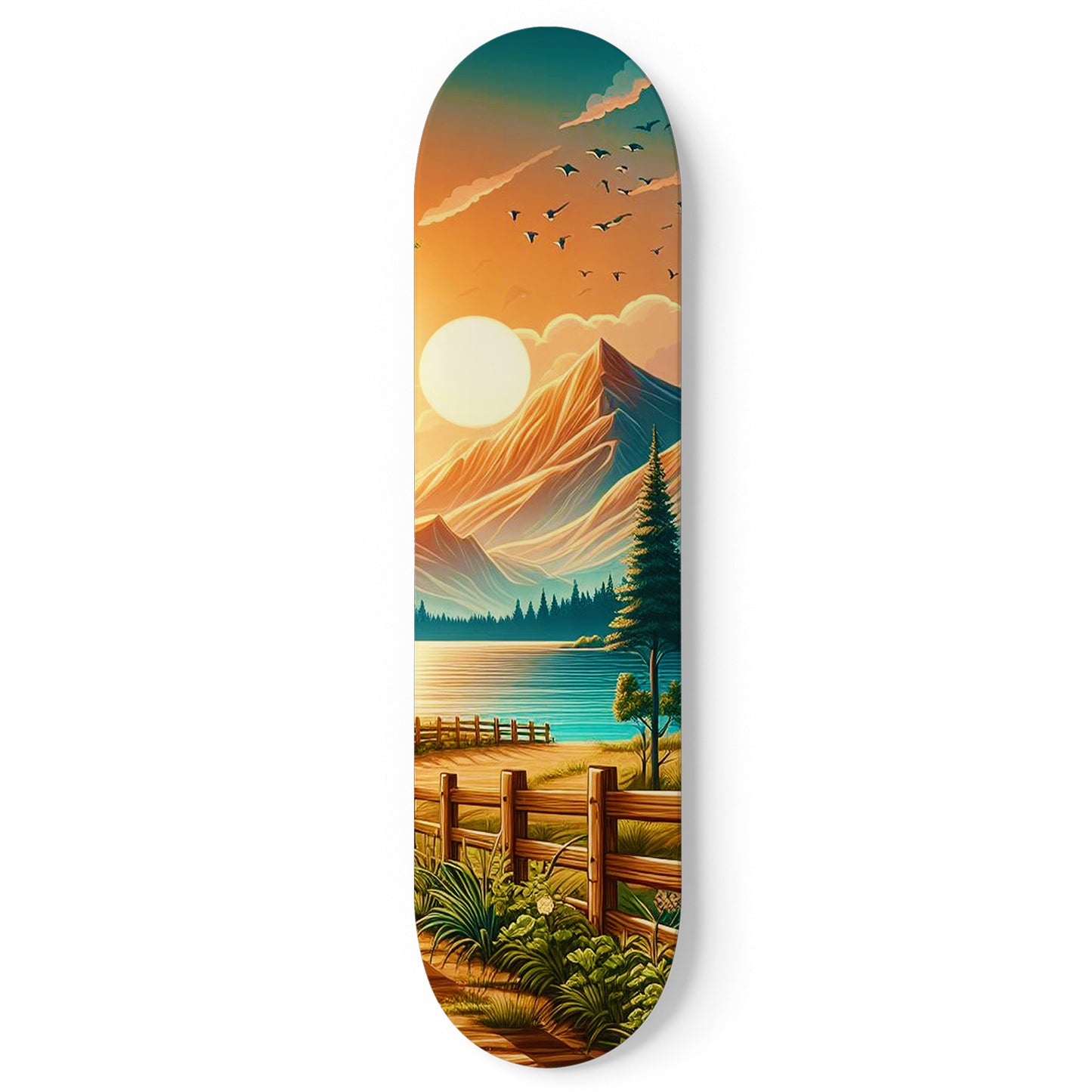 Pine Tree 1-Deck Skateboard Wall Art