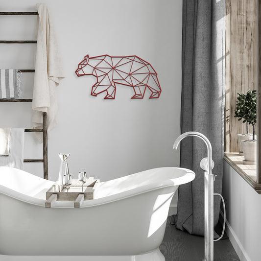 Polygonal Great Bear Metal Wall Art