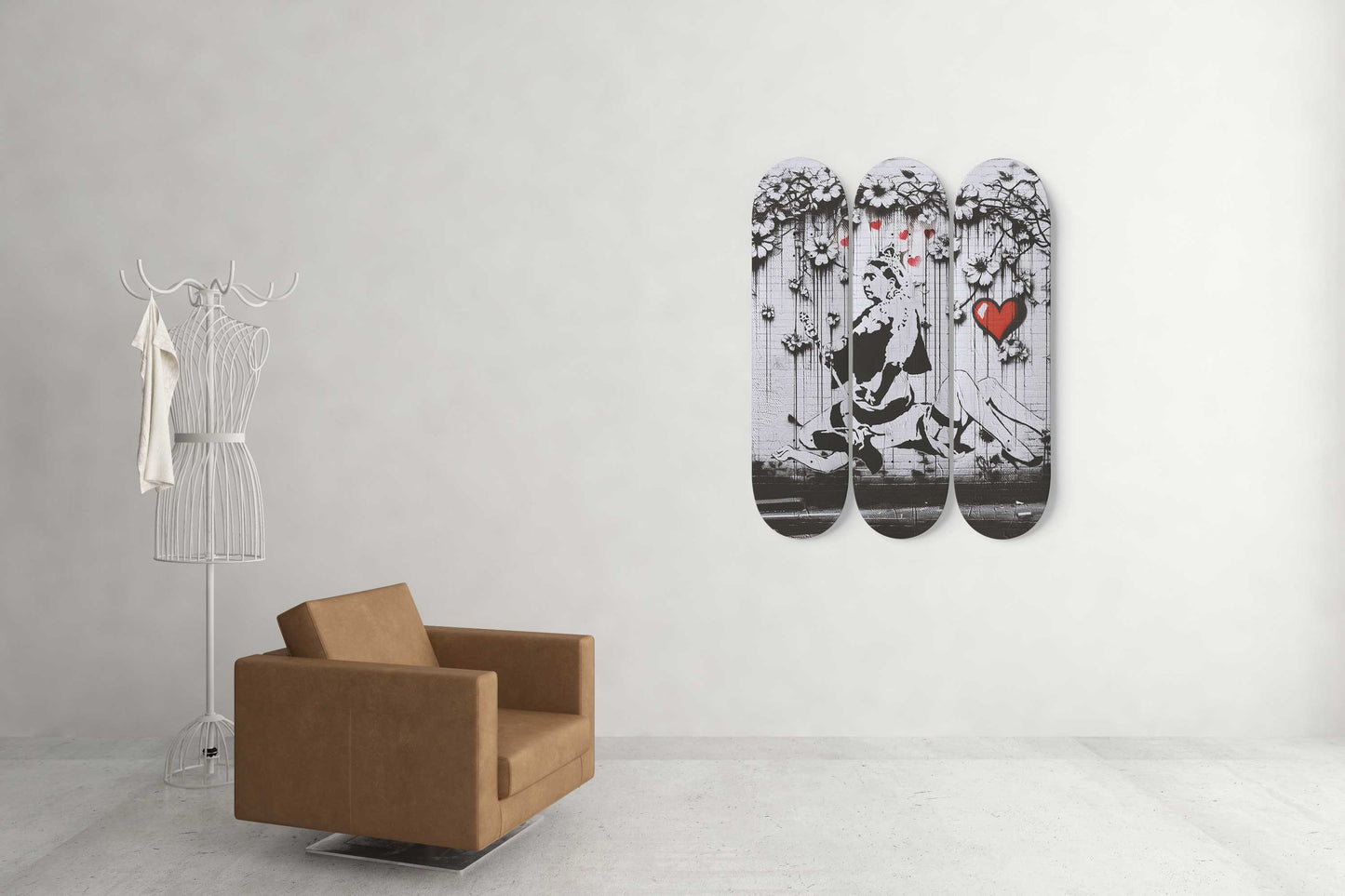 Banksy Queen 3 Deck Skateboard Wall Art: Masterpiece,Beautiful Design