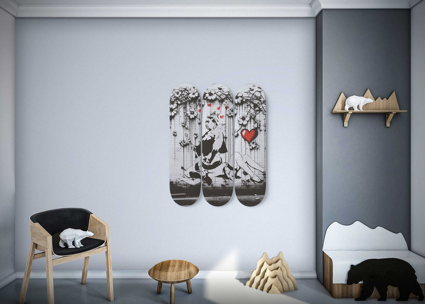 Banksy Queen 3 Deck Skateboard Wall Art: Masterpiece,Beautiful Design