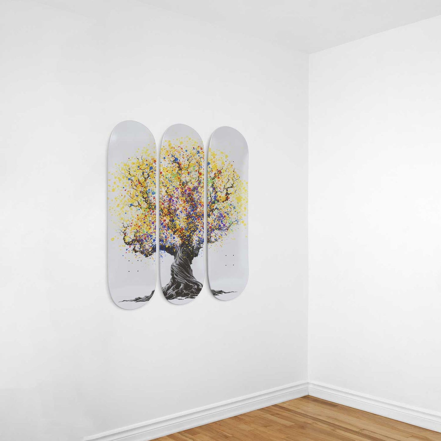 Rainbow Tree #1.0 3-Deck Skateboard Wall Art