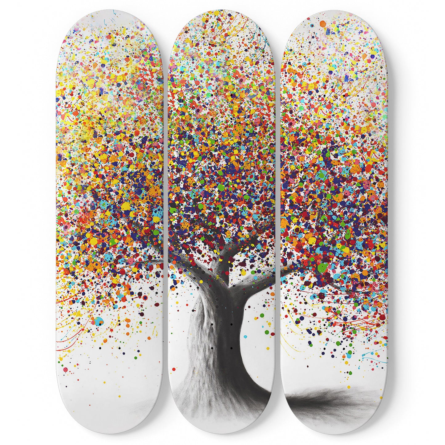 Rainbow Tree #5.0 3-Deck Skateboard Wall Art