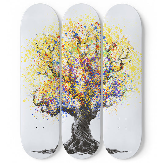 Rainbow Tree #1.0 3-Deck Skateboard Wall Art