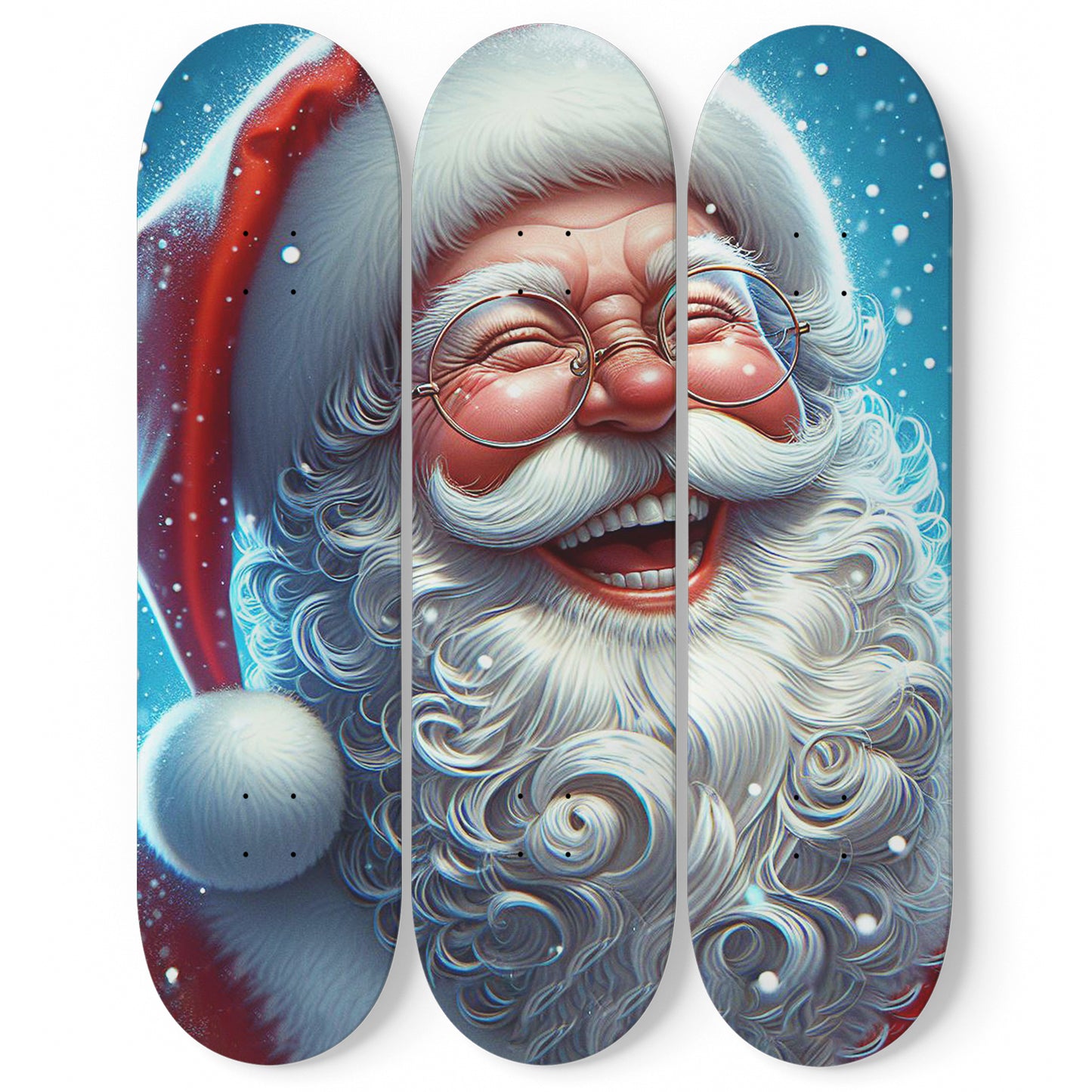Santa Claus  3-Deck Skateboard Wall Art