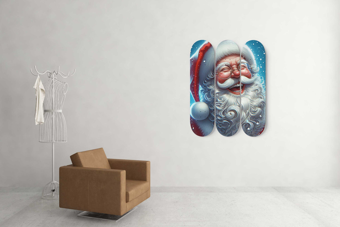 Santa Claus  3-Deck Skateboard Wall Art