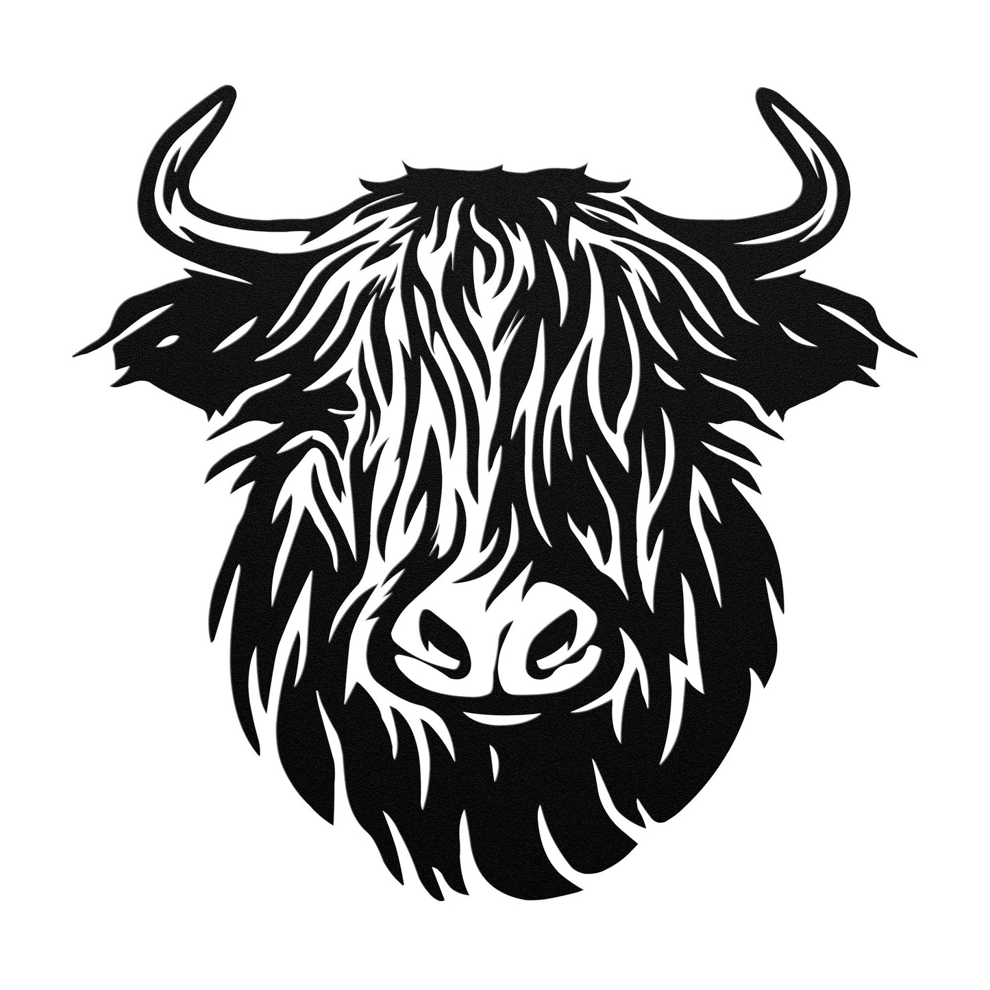 Scottish Highland Cow Metal Wall Art