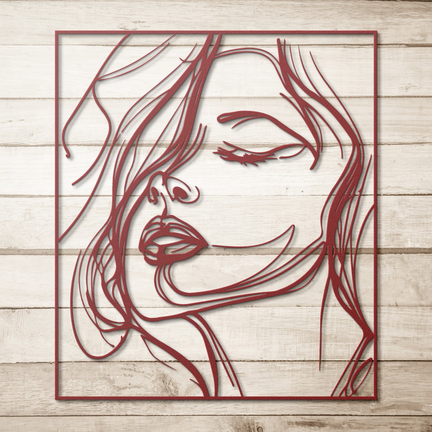 Sketch Of A Beautiful Woman Metal Wall Art