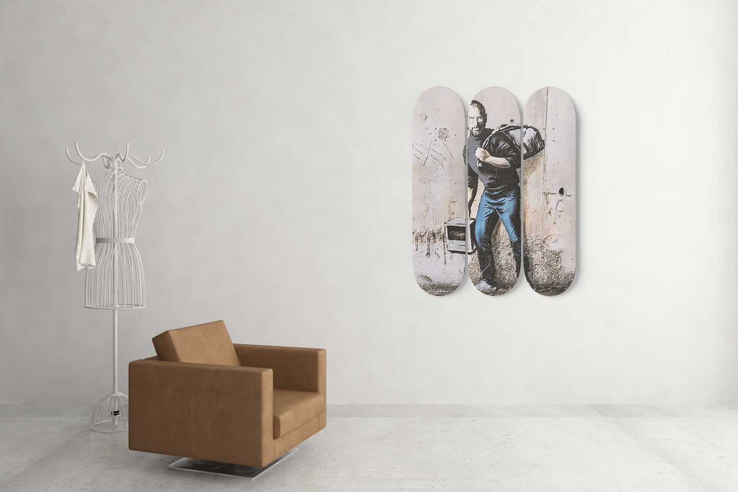 Banksy The Son of a Migrant from Syria 3 Deck Skateboard Wall Art: Masterpiece,Beautiful Design