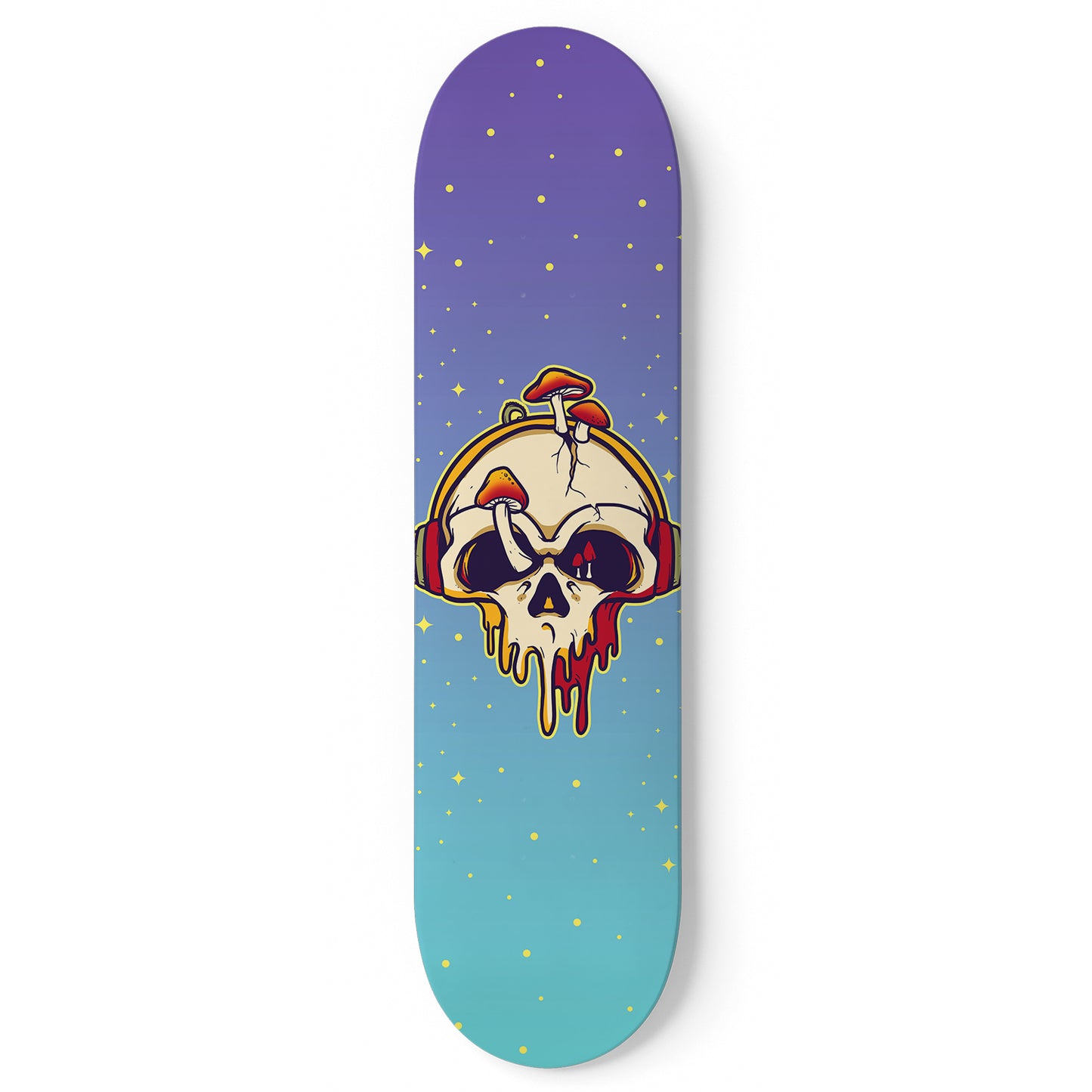 Beats and Skull Skateboard Wall Art