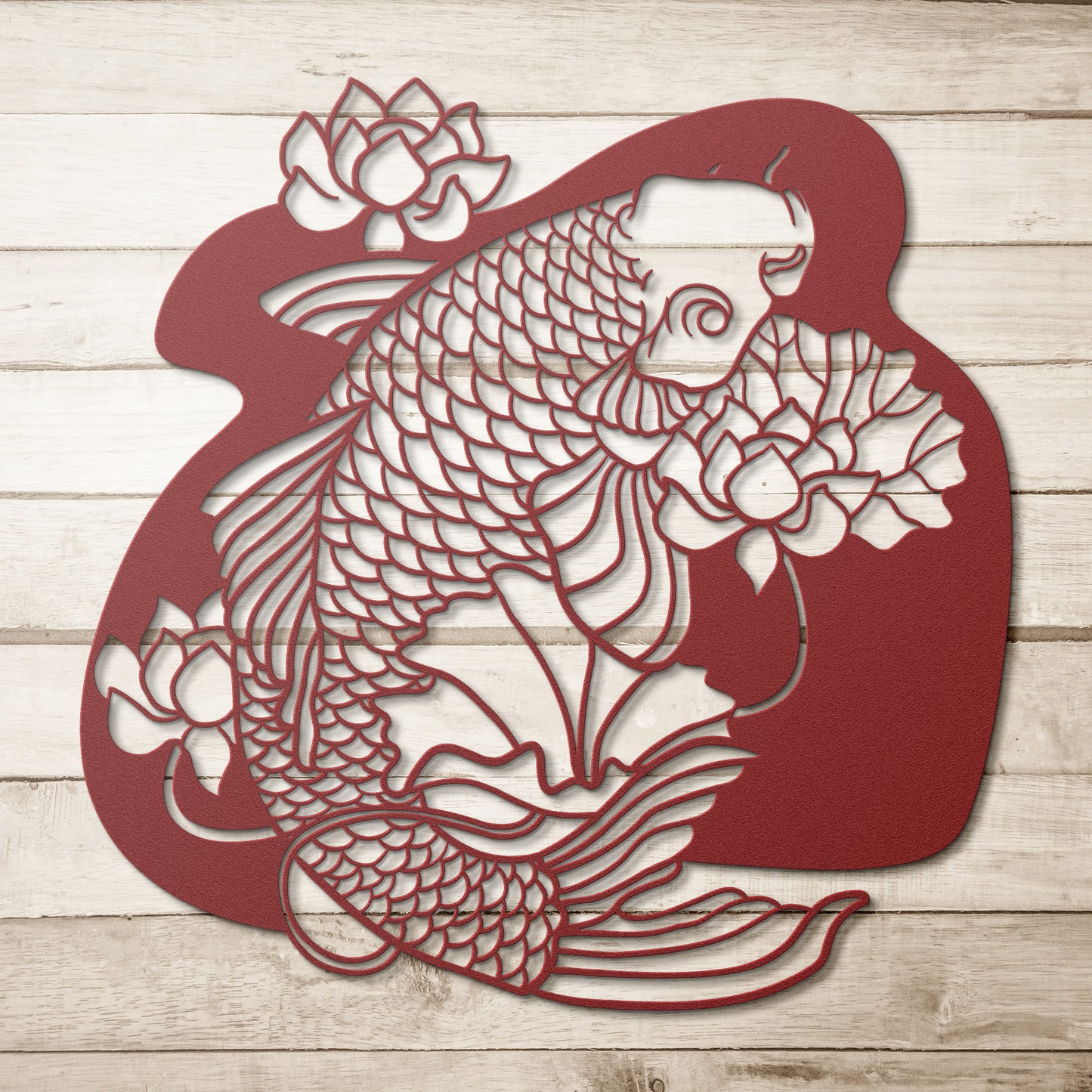 Beautiful Japanese KOI Fish Metal Wall Art
