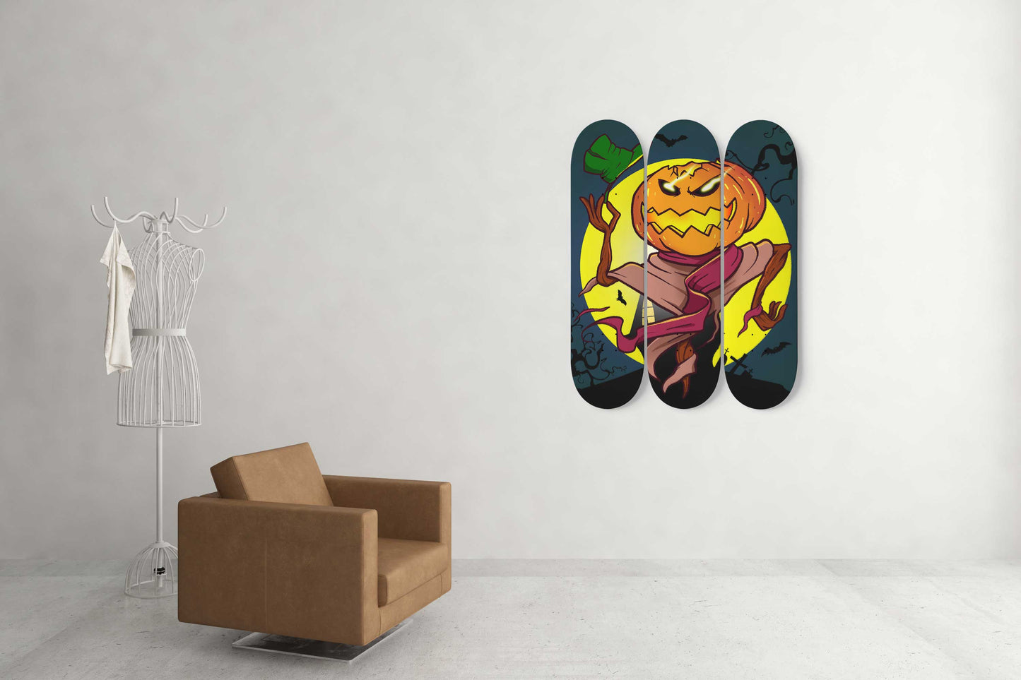 Halloween Boogeyman #2.0 3 Deck Skateboard Wall Art: Spooky Home Decor