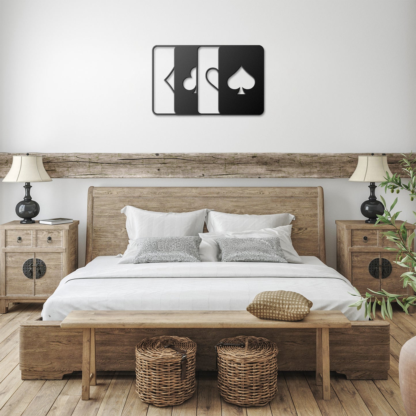 Four Suit Ace Metal Wall Art