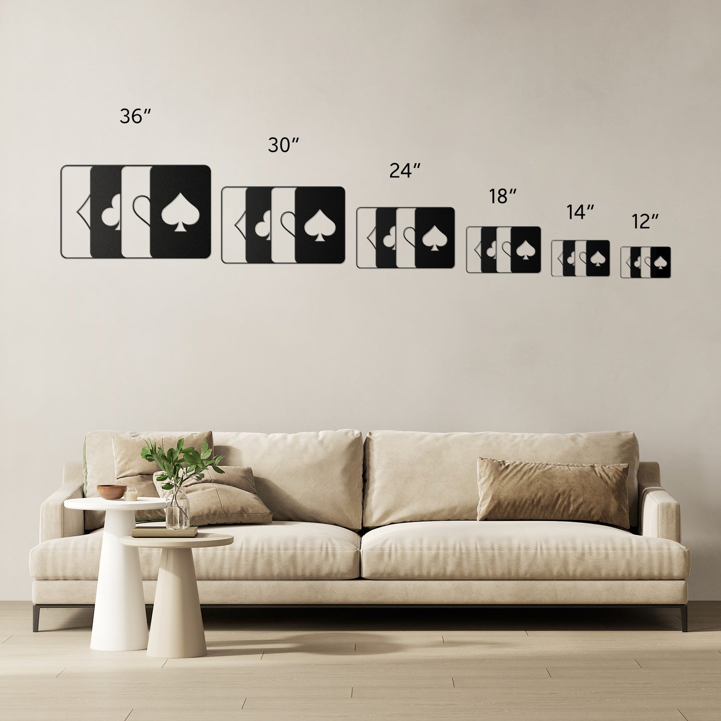 Four Suit Ace Metal Wall Art