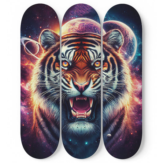 Galaxy Tiger #1.0 3-Deck Skateboard Wall Art