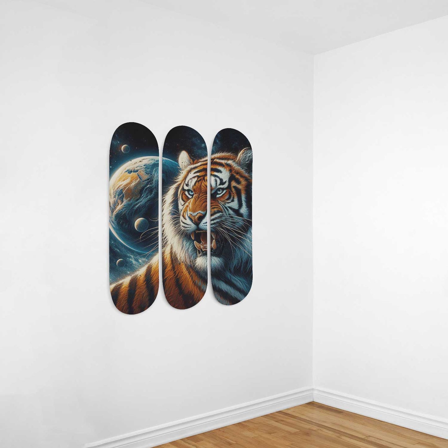 Galaxy Tiger #2.0 3-Deck Skateboard Wall Art