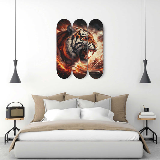 Galaxy Tiger#3.0 3-Deck Skateboard Wall Art