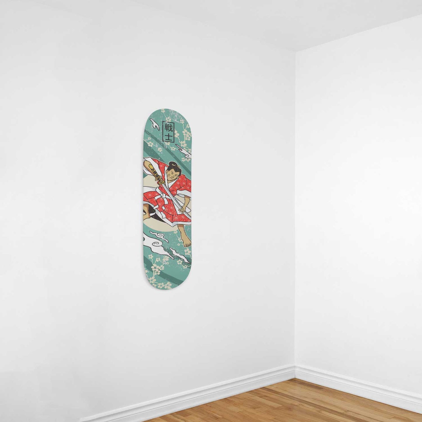 Katana Warrior Skateboard Wall Art