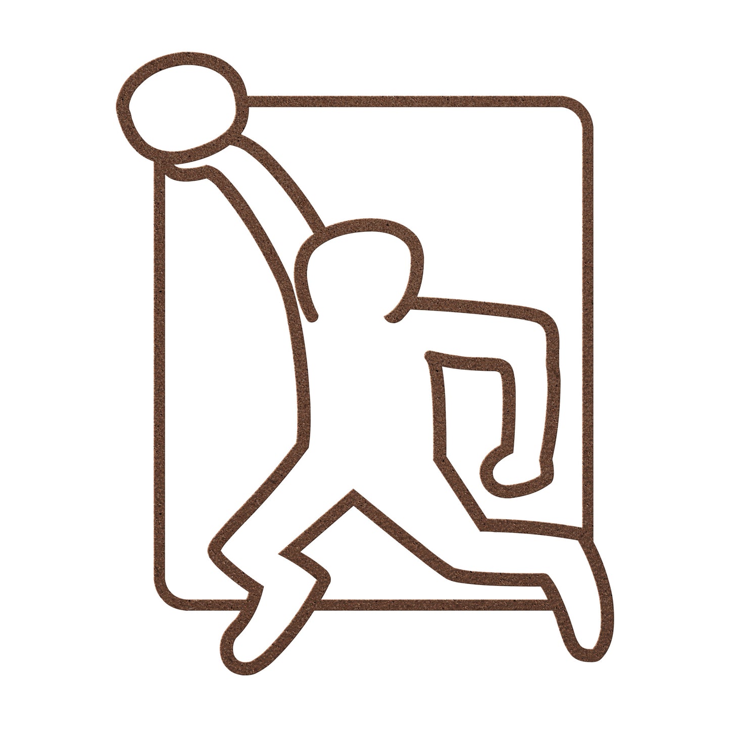 Keith Haring Style BASKETBALL Pose Metal Wall Art