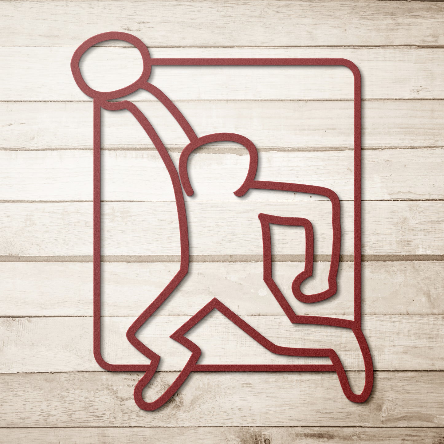 Keith Haring Style BASKETBALL Pose Metal Wall Art