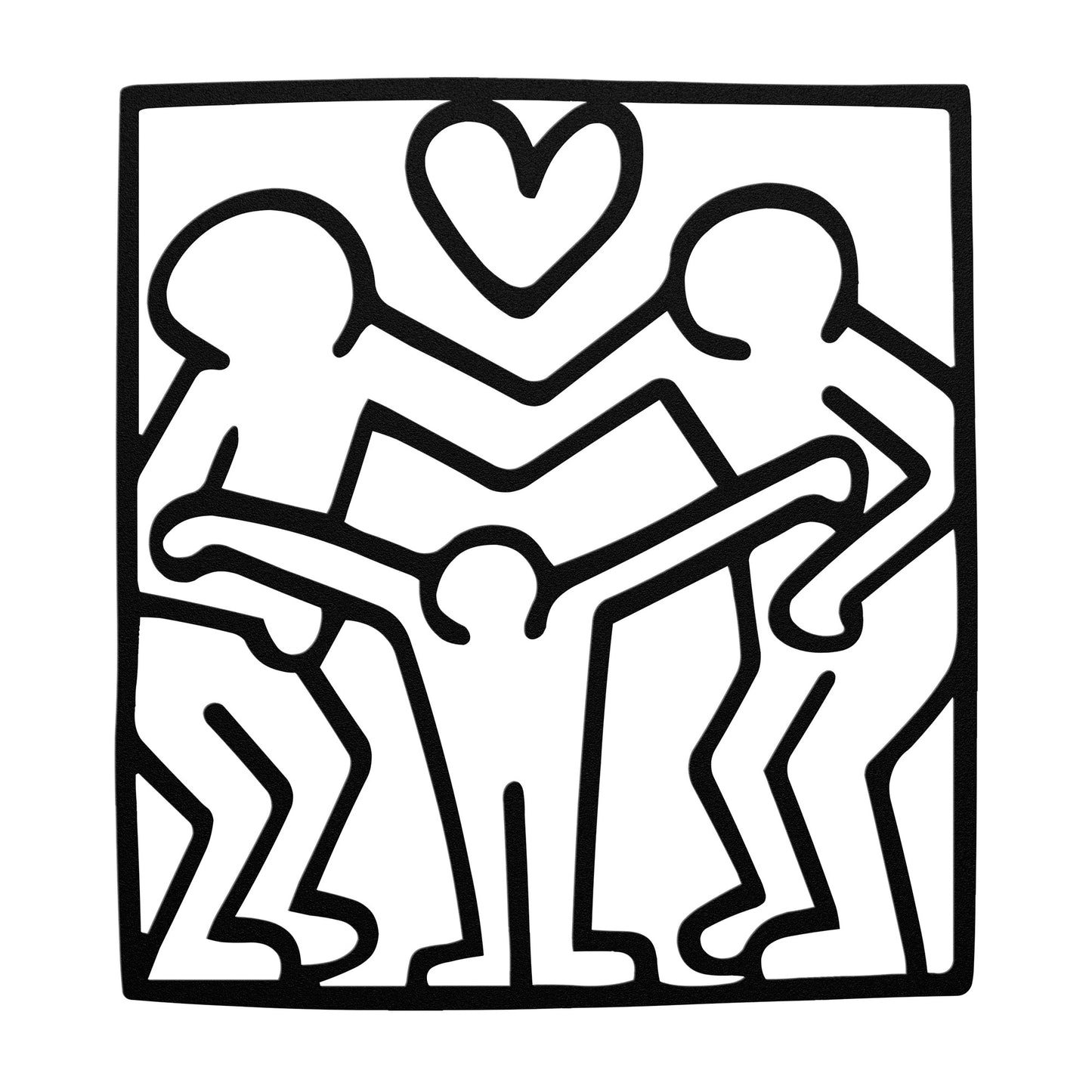 Keith Haring FAMILY Artwork Metal Wall Art