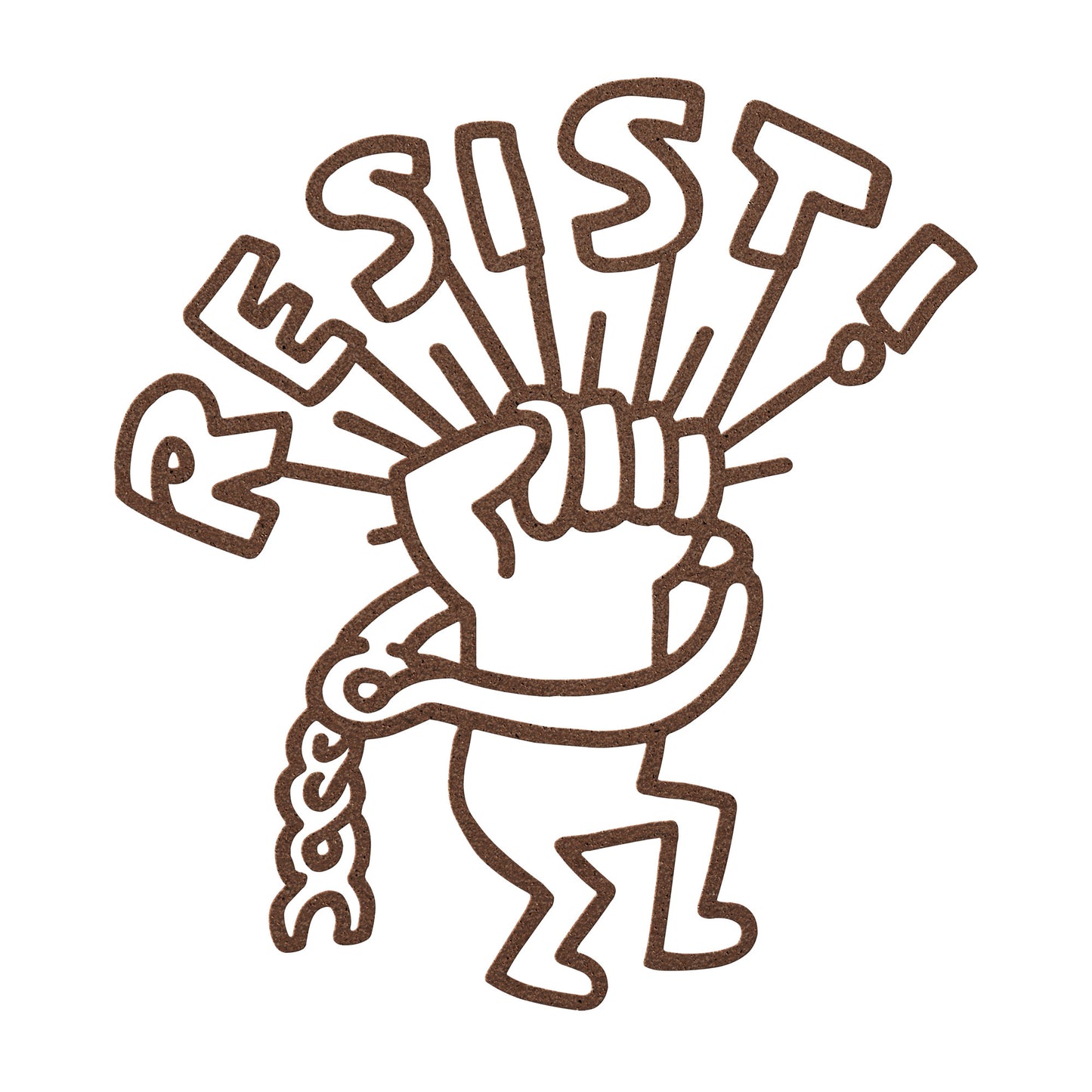 Keith Haring Resist Poster Metal Wall Art