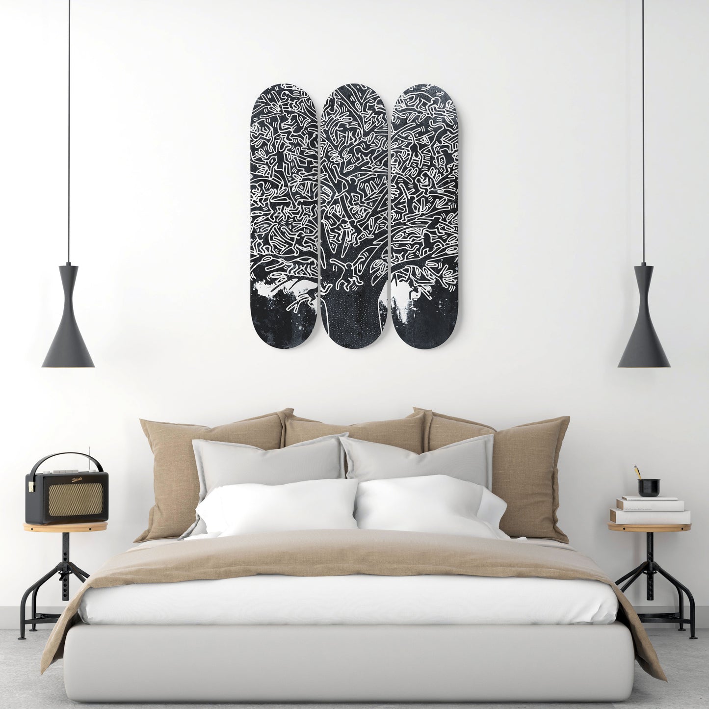 Keith Haring Monkey Tree Modern Wall Art#2.0 : Famous Artwork , Living Room Decor, Art Nouveau Wall Art