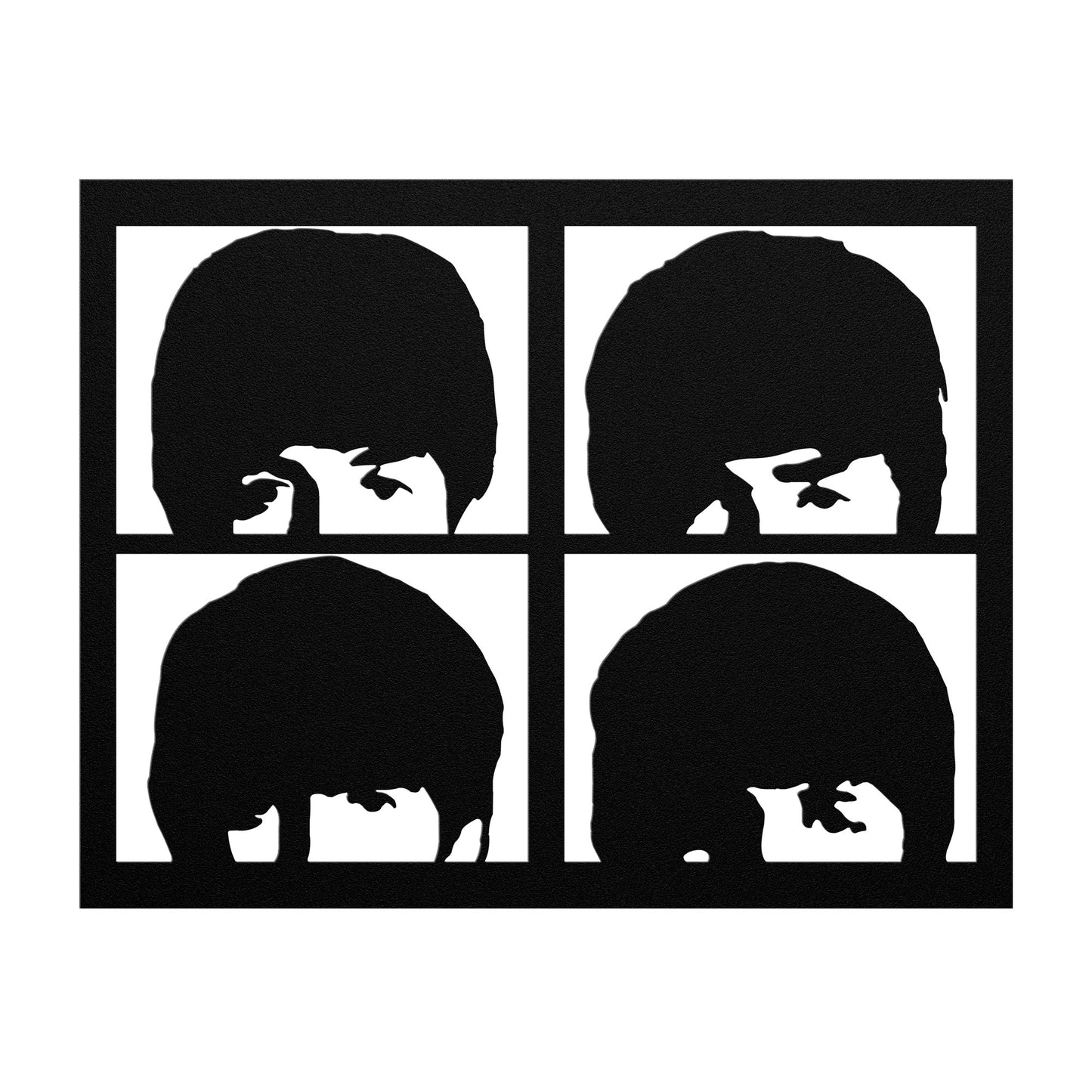 Peeking Eye Beatles Band Metal Wall Art