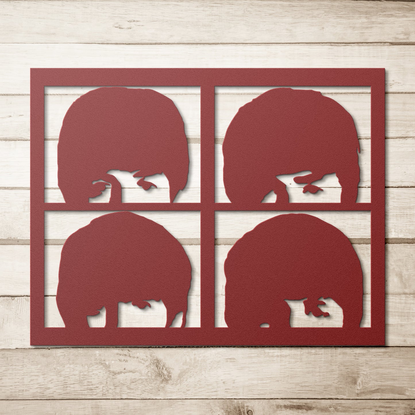 Peeking Eye Beatles Band Metal Wall Art