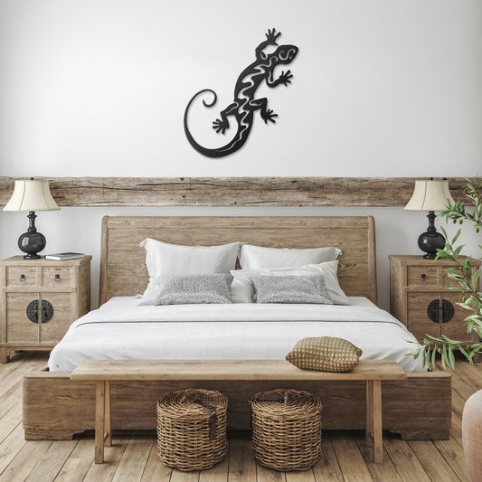 Tribal Gecko Metal Wall Art