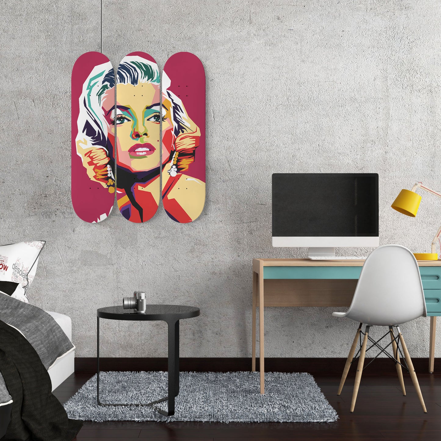 Marilyn Monroe Artwork 1 | 3-piece Skateboard Wall Art | Wall Decor | Best Unique Gift for Home Decor