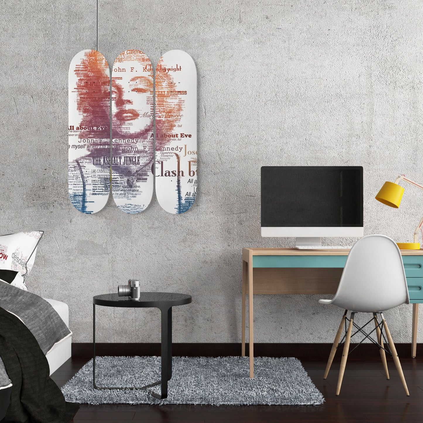 Marilyn Monroe Artwork 10 | 3-piece Skateboard Wall Art | Wall Decor | Best Unique Gift for Home Decor