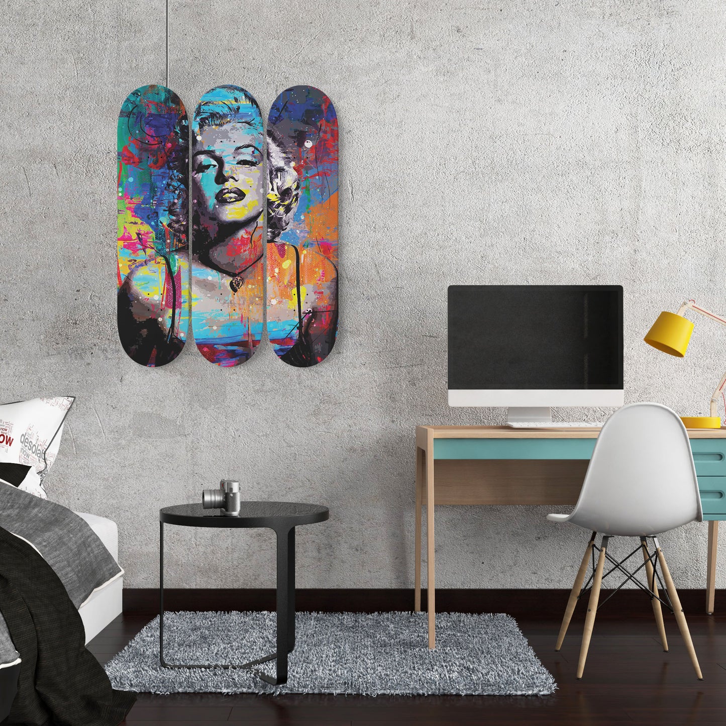 Marilyn Monroe Artwork 2 | 3-piece Skateboard Wall Art | Wall Decor | Best Unique Gift for Home Decor