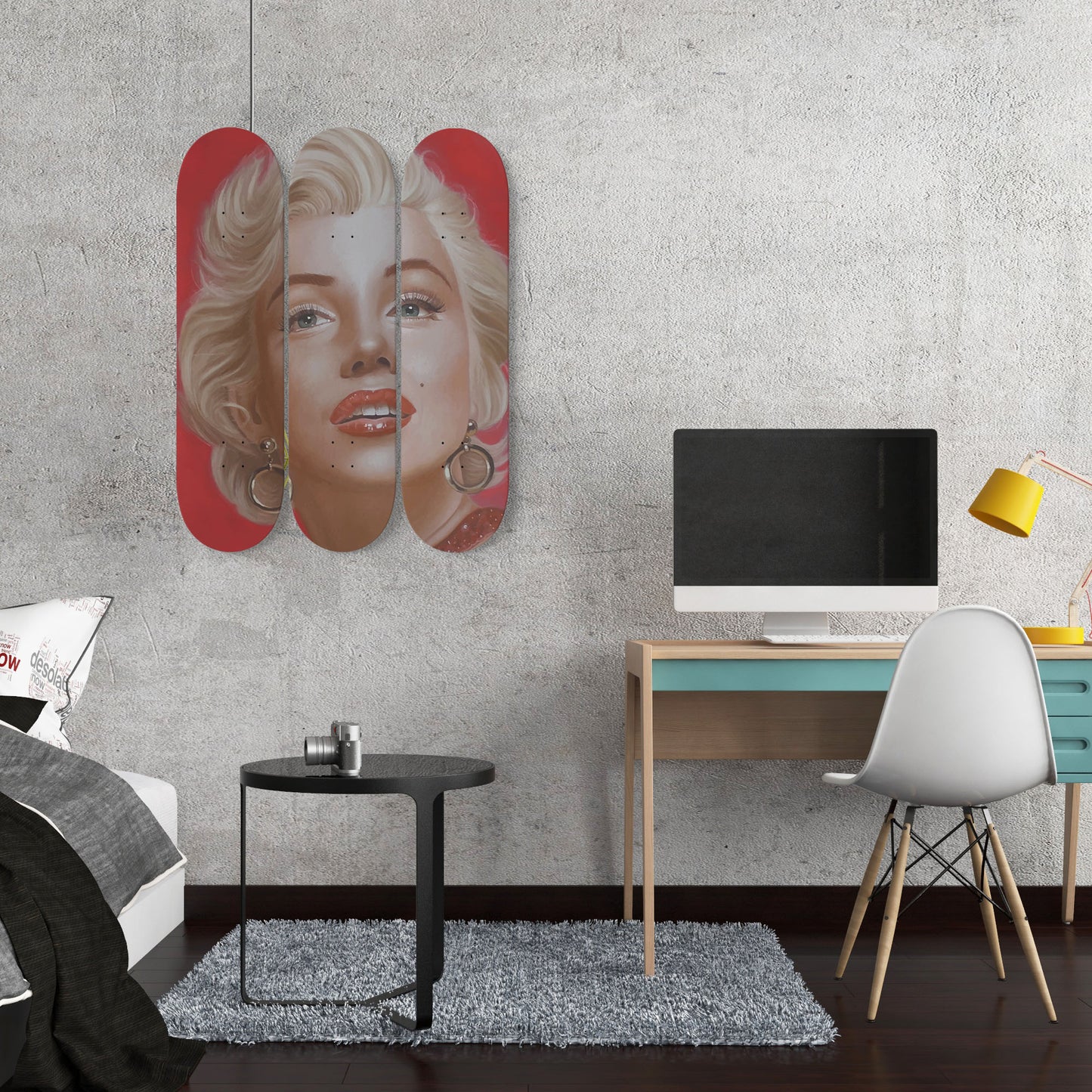 Marilyn Monroe Artwork 6 | 3-piece Skateboard Wall Art | Made with Maple Wood | Wall Hanging Decoration | Best Unique Gift for Home Decor