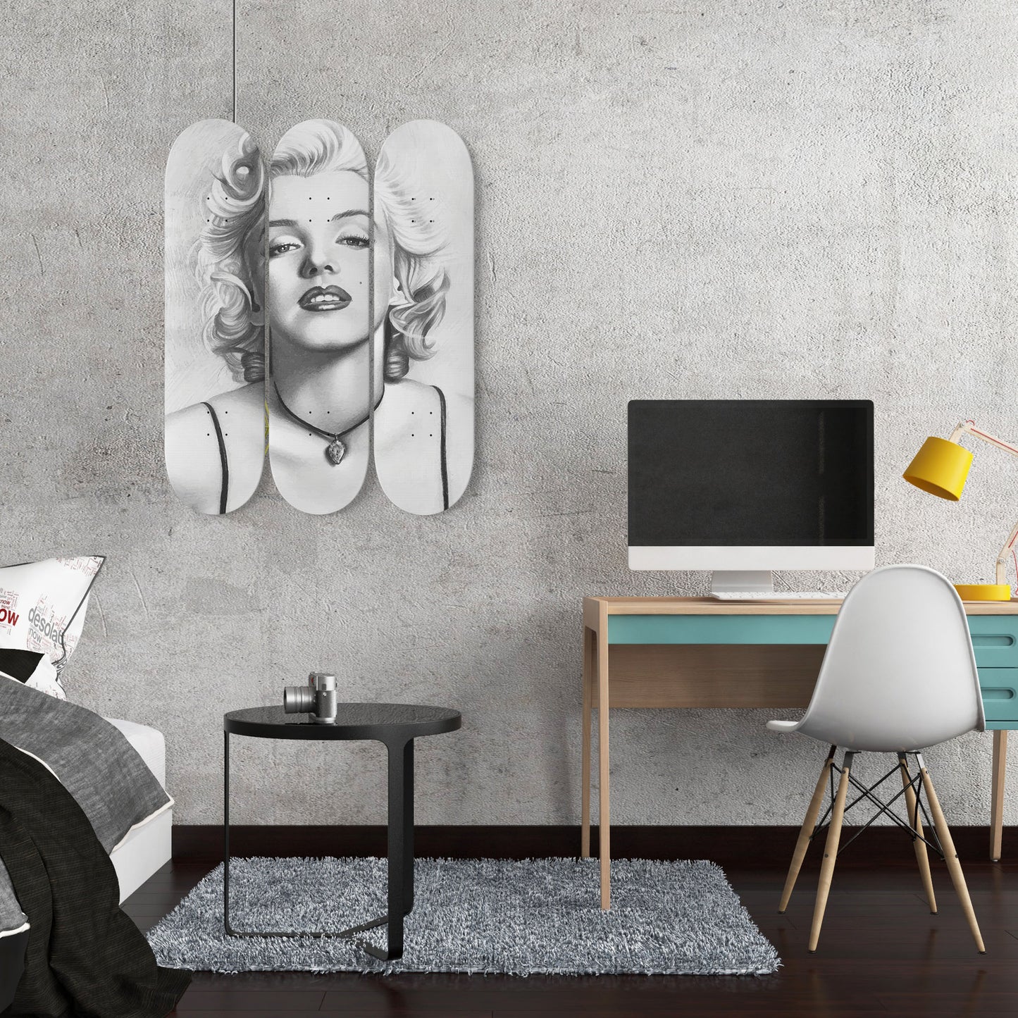 Marilyn Monroe Artwork 8 | 3-piece Skateboard Wall Art | Wall Decor | Best Unique Gift for Home Decor