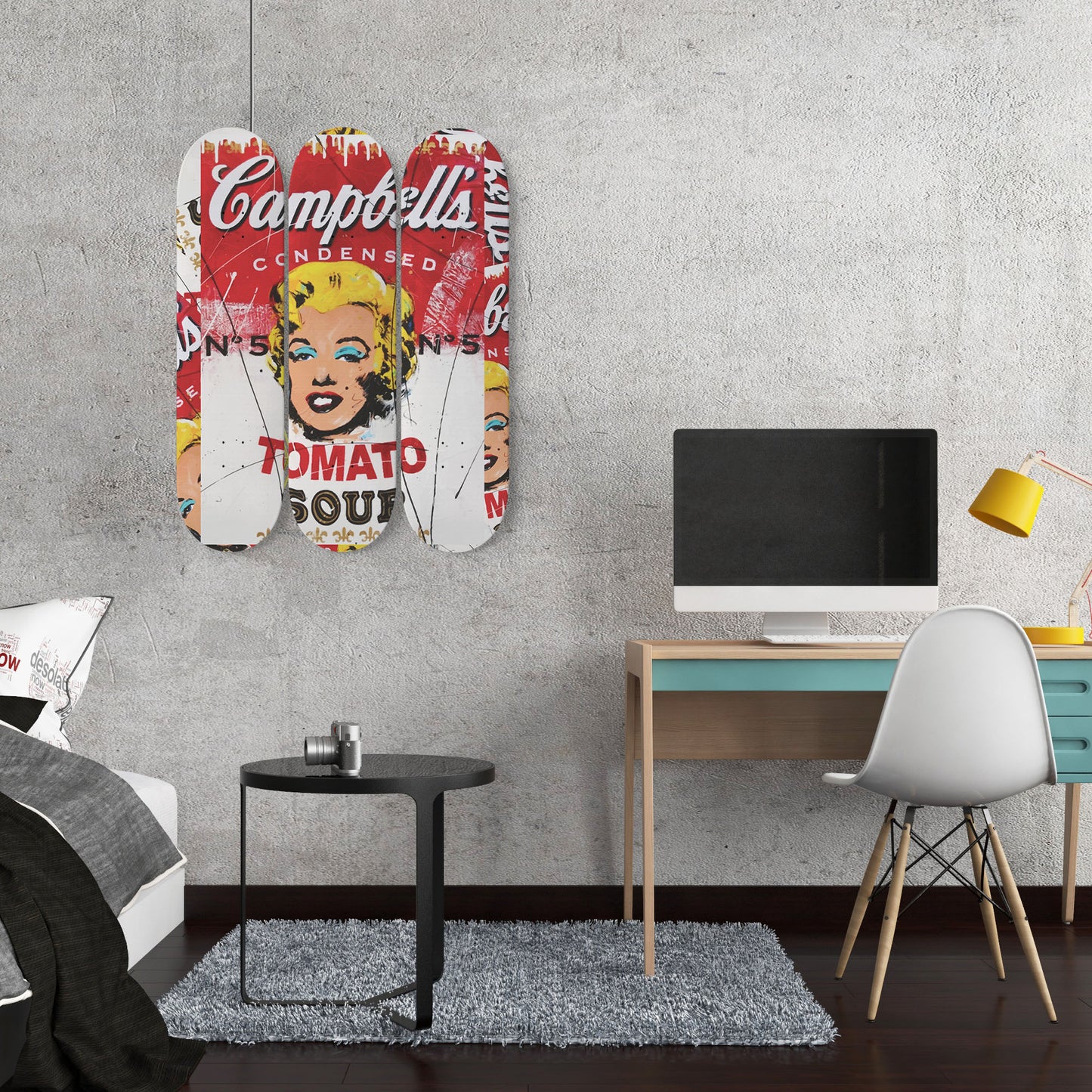 Andy Warhol Campbell Soup | Marilyn Monroe - 3-piece Skateboard Wall Art