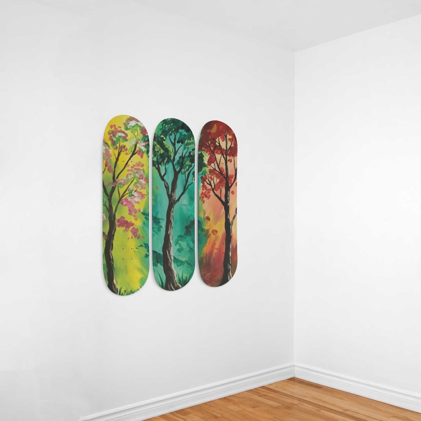 Random Colorful Artwork 10 | Skateboard Deck Wall Art, Wall Hanged Room Decoration, Maple Wood, Accent Gift for Home, Aesthetic Wall Art